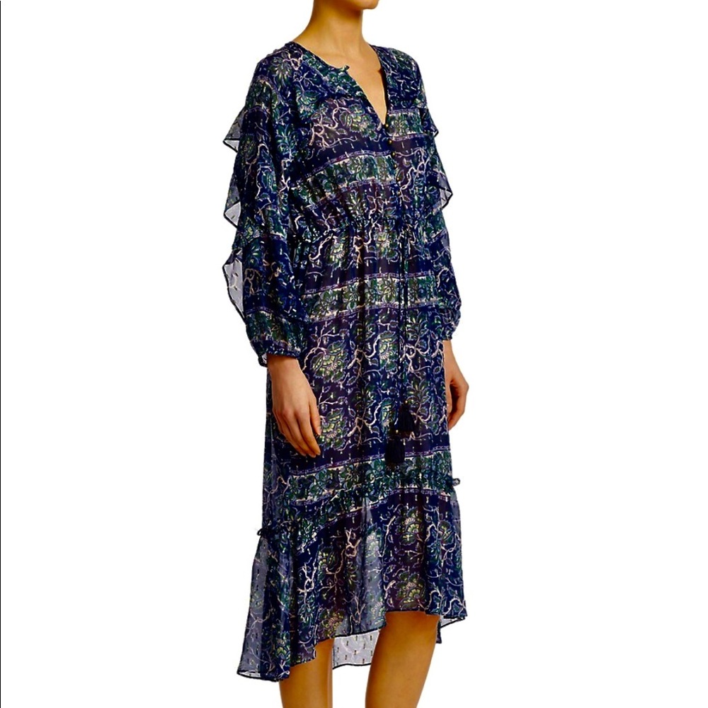 NWT Figue midi dress embraces bohemian 
Style Silk/metallic Size XL
